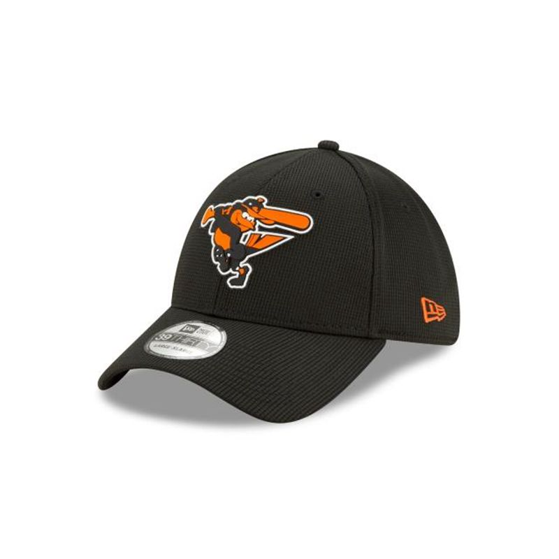 MLB Baltimore Orioles Clubhouse Collection 39Thirty Stretch Fit (ZRS9155) - Black New Era Caps